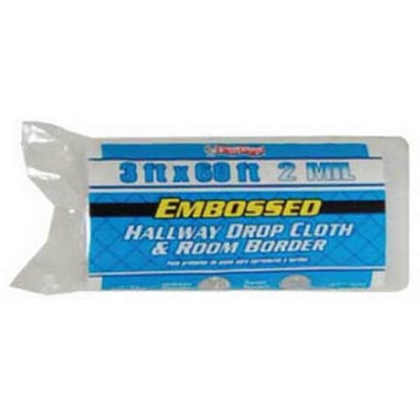 Berry Plastics 626230 Medim Embossed Drop Cloth; 3 x 60 ft